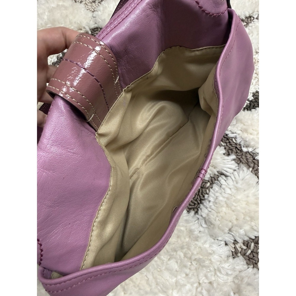 Y2K VTG Rare Coach Flap Soho Big Buckle Shoulder Bag Pink‎ Purple Purse F15204 - Picture 10 of 16